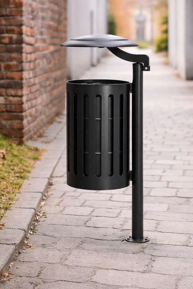 Corbeille urbaine Sof 1 en acier