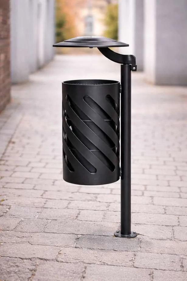 Corbeille urbaine Sof 2 en acier